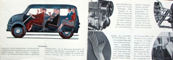 Lloyd LT 500 Modelprogram 1953 "Der neue Typ" Carbrochure (6475)